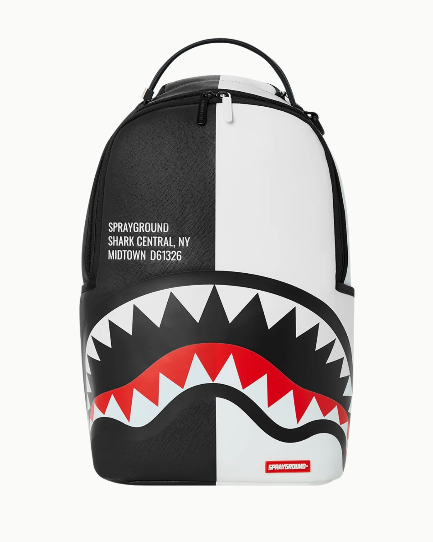 SHARK CENTRAL SPLIT BACKPACK BLK/WHT